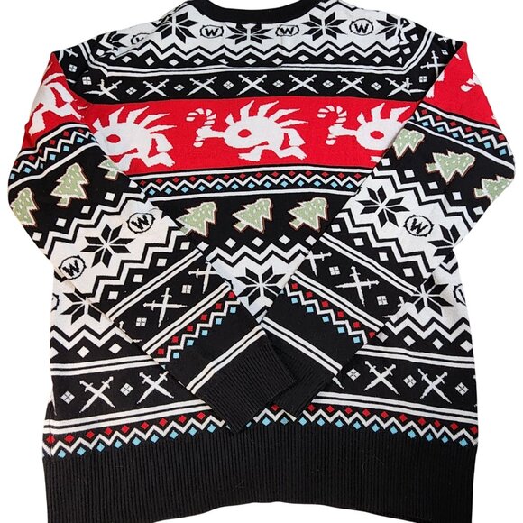 World Of Warcraft Ugly Christmas Sweater Murloc Medium Cotton Sweater - Picture 2 of 8